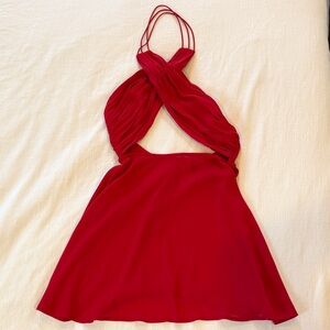 Nasty Gal Red Halter Mini Dress 💃🏻